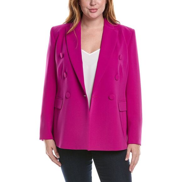 Marina Rinaldi WomensPlus Double-Breasted Blazer